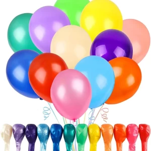 Rosymoment Metallic Balloon Multicolor  12 Inch  40 Pieces Set 1 X 100 PACKING IN CARTON