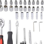 53pcs1/4 Inch Car Repair Tool Ratchet Wrench Drive Socket Set