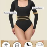 Full Body Shaper, Women Tummy Control Hip Lift Compression Garment, Full Coverage Bust Seamless Bodysuit