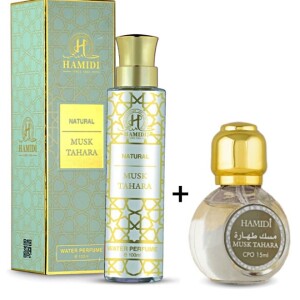 Natural Musk Tahara Personal Fragrance Gift Set - 100ml Natural Water Perfume + 15ml Concentrated Perfume oil