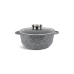 EDENBERG 15-piece Round Cookware Set| Stove Top Cooking Pot| Cast Iron Deep Pot| Butter Pot| Chamber Pot with Lid