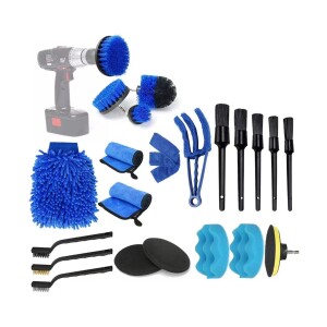 22 Piece Car Cleaning Tools Kit with 5 Car Detailing Brush Set