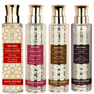Non Alcoholic Natural Long Lasting Water Perfumes 100ml Unisex � Perfumes Gift Set � (Pack of 4)