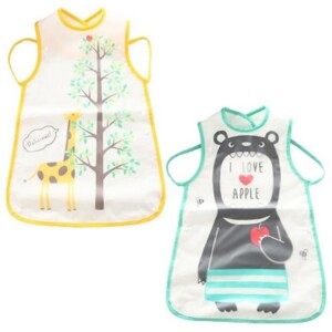 2 Pcs Waterproof Baby Bibs with Full Coverage