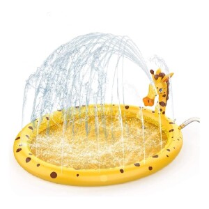 3-in-1 Splash Pad,Sprinkler for Kids and Wading Pool for Learning,Dog Sprinkler Pool, 80�� Inflatable Water Summer Toys