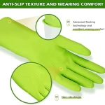 Cleano 1 X 100 PACKING Household Latex Glove, Rubber Dishwashing Gloves, Extra Thickness, Long Sleeves, Kitchen Cleaning, Working, Painting
