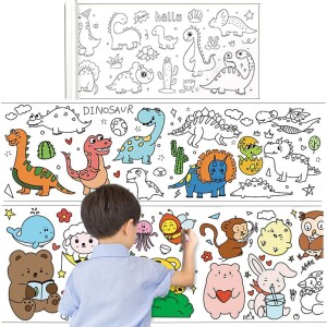 Children's Drawing Paper Roll, Colouring Paper Roll for Kids, 300 * 30cm Large Colouring Poster for Toddlers, Stick able Drawing Paper Roll
