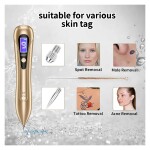 Mole Remover Pen,Portable Skin Tag Remover Pen with 9 Strength Levels 10 Replaceable Fine Needles