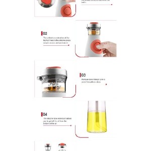 Kitchen Cooking Bulk Dispenser Accessories Leak Proof Glass Bottle for Olive Oil and Vinegar