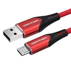 USB 2.0 to Micro USB Cable 1M Red Aluminum Alloy Type
