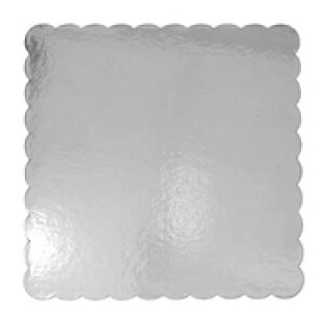 Rosymoment 10-Piece 8-inch Square Cake Board Set, Silver