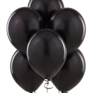Rosymoment 12-Inch Metallic Balloon Set, 40 Pieces, All Ages, Black