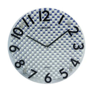 Orient Round Dual Glass Wall Clock, Black/Grey