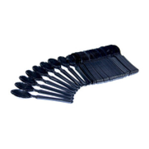 2500-Piece Disposable Plastic Table Spoon, Black