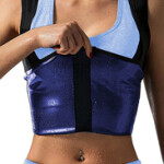 Baxobaso Sauna Suit Sweat Waist Trainer Vest for Women Sweat Workout Tank Top Shaper with Zipper, XXL/XXXL, Blue