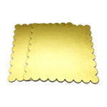 Rosymoment 20cm Premium Quality Square Cake Board, Gold