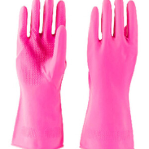 Rubber Dishwashing Extra Thickness Long Sleeves Household Latex Glove, Rose Gold