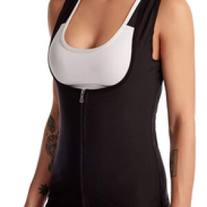 Sauna Sweat Vest for Women, Black M