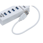 USB 2.0 Super Hub, Compatible with USB 1.1, KNA5428 - 500GB Support, Blue LED for Power, Speed Up to 480mbps, 30cm Cable Length, 4 Port USB 2.0