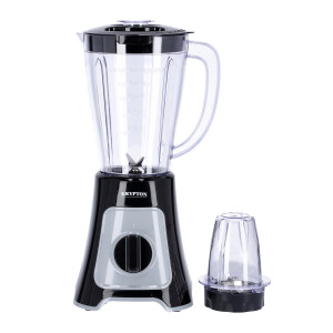 Krypton 2-in-1 Blender- KNB6125| 400W Powerful Copper Motor and Sharp Blade| Transparent Plastic Jars with Stainless Steel Blades