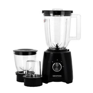 3-in-1 Blender, Stainless Steel Blades, KNB6136N - Stylish Design, Overload Protection, 1.5L Unbreakable PC Jar with Grinder Cups