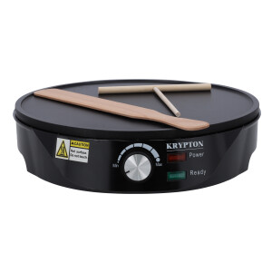 Crepe Maker, Electric Griddle Crepe Maker, KNCM6387 | Nonstick Electric Pancake Maker with Batter Spreader, Wooden Spatula | Crepe Pan for Roti