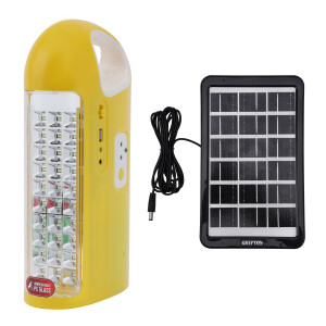 Krypton Rechargeable LED Lantern- KNE5186| Energy Efficient Design, USB and Power Bank Function| Perfect for Indoor & Outdoor Use| 2 Years Warranty| Yellow
