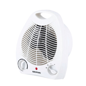 Fan Heater with 2 Heating Powers, KNFH6360 | Cool/ Warm/ Hot Wind Selection | Adjustable Thermostat | Overheat Protection | Power Light Indicator