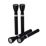 Rechargeable LED Flashlight Set, Water Resistant, KNFL5404 | CREE LED Torch with Aluminium Body | 3000M Distance Range 