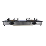 Krypton Gas Cooker- KNGC6002N| Stainless Steel Frame and Tray, Double Burner Gas Stove with Low Gas Consumption and Improved Gas Flow