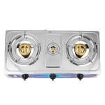 Krypton Stainless Steel Gas Cooker- KNGC6171| Triple Burner Gas Stove Low Gas Consumption LPG Gas Stove| Silver, 2 Years Warranty