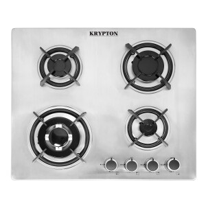 2-in-1 Built-in Gas Hob, 4 Burners, KNGC6320 | Stainless Steel Top, Sabaf Burner & Cast Iron Pan Support | Low Gas Consumption