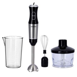 Krypton 4-in-1 Hand Blender Set, 2 Speed Button, KNHB6079N | Hand Held Blender with Electric Whisk, 500ml Mixing Beaker & 600ml Food Chopper