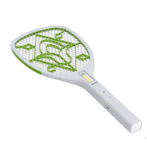Krypton Rechargeable Mosquito Swatter - USB Power | Long Life | Long Duration | 3W Hi-Power COB Light | 10 Hours Working