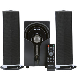 Krypton KNMS5198 High Power 2.1 Professional Speaker - Multimedia Speaker System with Subwoofer - USB/SD/FM/BT/ - Speakers