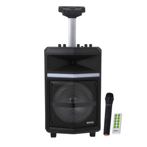 Krypton Portable Professional Rechargeable Speaker, KNMS5393 | Trolley Handle & Wheels | TWS Function | BT/ Aux/ USB/ TF/FM/ Mic
