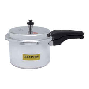 Krypton KNPC6255 Induction Base Pressure Cooker - 3 Litres | Lightweight & Durable Cooker with Lid, Cool Touch Handle and Safety Valves