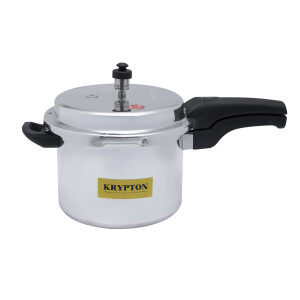 Krypton KNPC6256 Induction Base Pressure Cooker - 5 Litre | Lightweight & Durable Cooker with Lid, Cool Touch Handle and Safety Valves