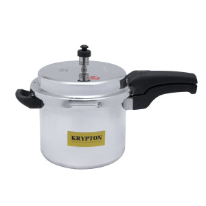 Krypton 7.5L Induction Base Pressure Cooker - Lightweight & Durable Cooker with Lid, Cool Touch Handle and Safety Valves | Evenly Heating Base