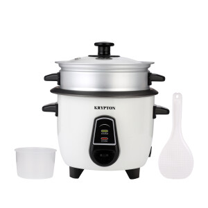 Krypton Electric Rice Cooker- KNRC6054N| 350 W, 0.6 L Capacity with Non-Stick Inner Pot and Stainless Steel Lid