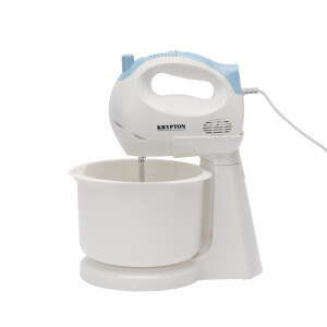 Krypton 150W Hand Mixer with Bowl- KNSM6102- 7 Speed Options- Professional Electric Handheld Food Collection Hand Mixer for Baking