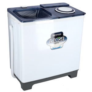 Krypton 9.8 KG Twin Tub Semi-Automatic Washing Machine- KNSWM6186| Fully Knob Control, 770W Semi-Automatic Top Load Washing Machine