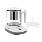 Digital Multifunction Tea Maker, 10 Cooking Function, KNTM6384 | 360 Degree Rotating Base | 1.2L Tea Maker with Borosilicate Glass Body
