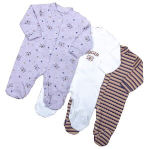 Pack of 3 Sleepsuit Set - Rompers, Long Sleeve from Londony Baby