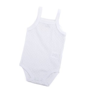 Babies' Pack of 3 Sleeveless Bodysuits (under wears) Sizes from 0-24 Months, 100% Cotton Collection ? White.