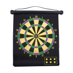 Magnetic Roll-up Double Sided Hanging Dart Board Set and Bullseye Game with Darts | MF-0242