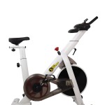 Indoor Exercise Spinning Bike Cycling Spine Bike Cardio Workout - White Color