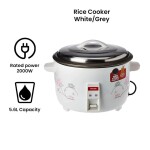 Double Thermostat Control Rice Cooker 5.6 L 2000 W NR677N White/Grey