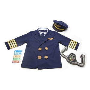 6-Piece Pilot Role Play Costume Set