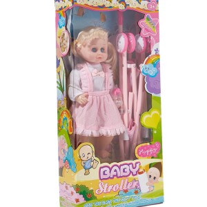 Doll With Cart And Sounds